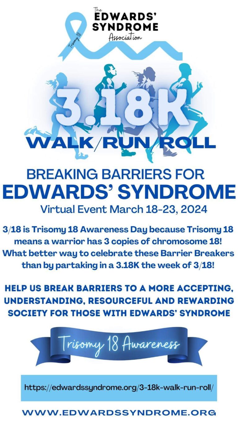 Edwards Syndrome Assocation 3.18k Walk/Roll/Ride