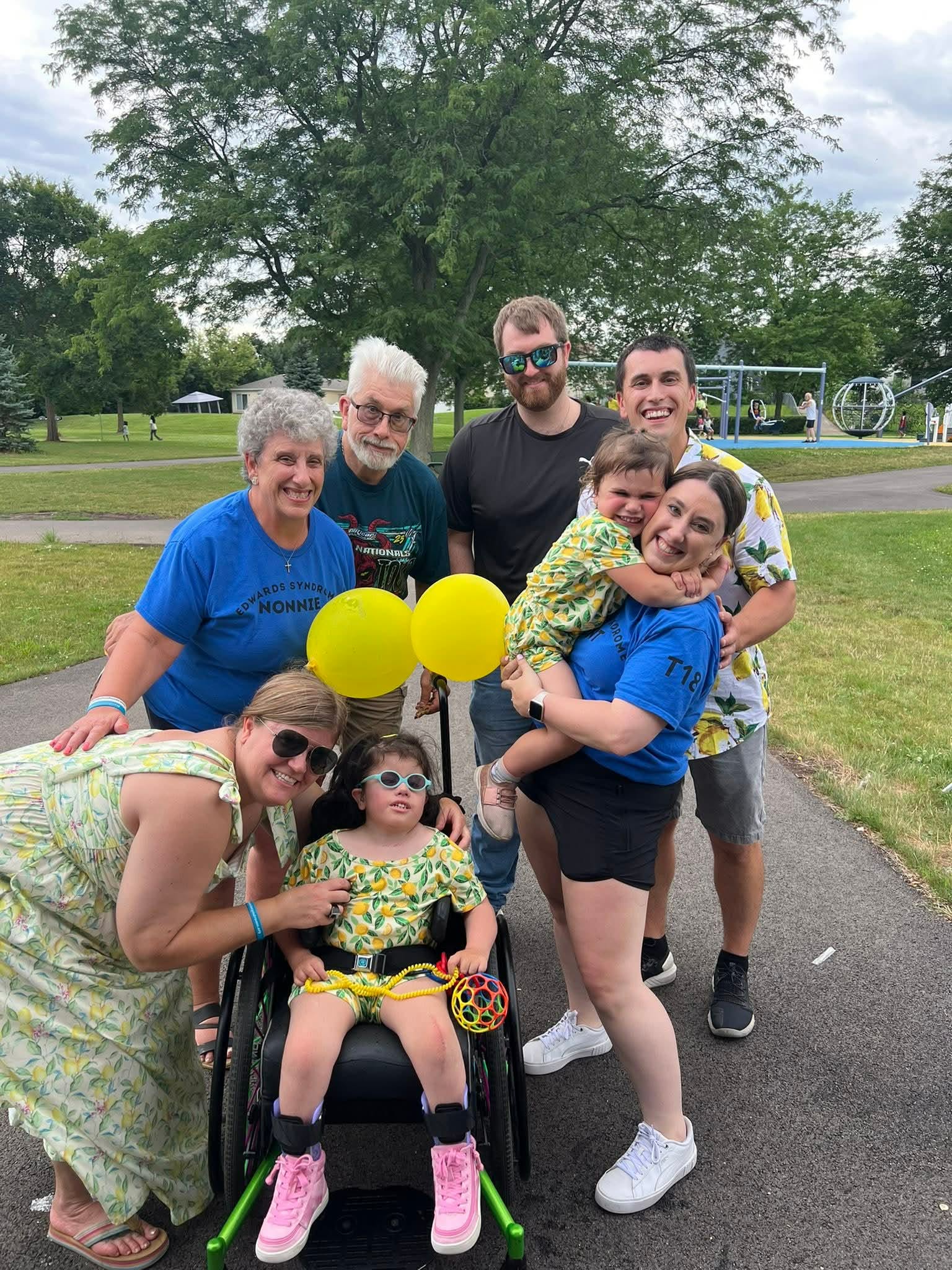 Trisomy 18 child with family